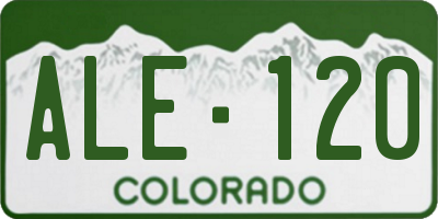 CO license plate ALE120