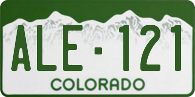 CO license plate ALE121