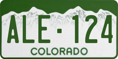 CO license plate ALE124