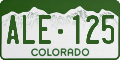 CO license plate ALE125