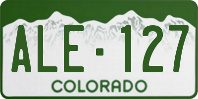 CO license plate ALE127