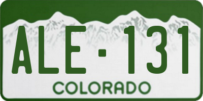 CO license plate ALE131