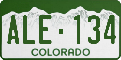 CO license plate ALE134