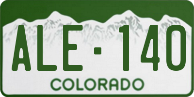 CO license plate ALE140