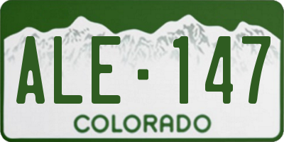 CO license plate ALE147