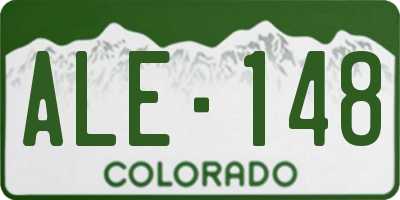 CO license plate ALE148