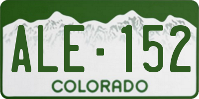 CO license plate ALE152