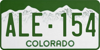CO license plate ALE154