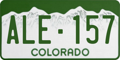 CO license plate ALE157