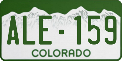 CO license plate ALE159
