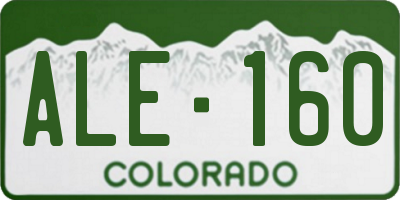 CO license plate ALE160
