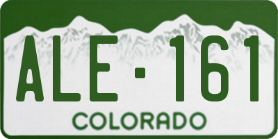 CO license plate ALE161