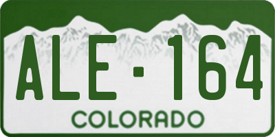 CO license plate ALE164