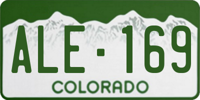 CO license plate ALE169