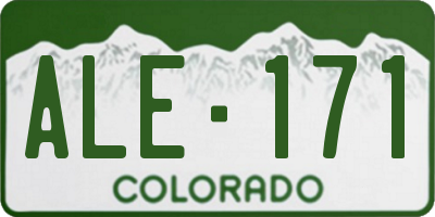 CO license plate ALE171