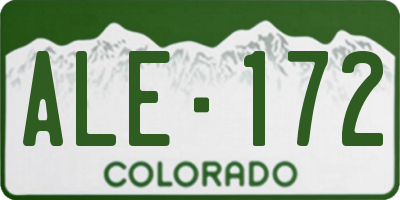 CO license plate ALE172