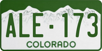 CO license plate ALE173