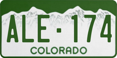 CO license plate ALE174
