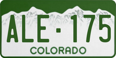 CO license plate ALE175