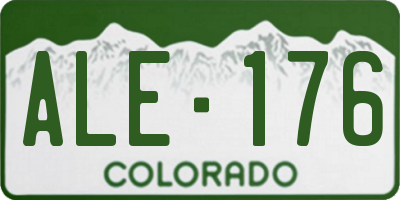 CO license plate ALE176