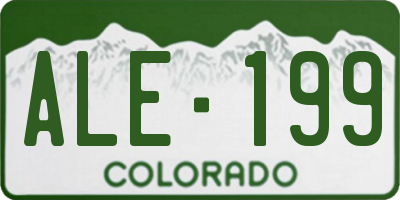 CO license plate ALE199