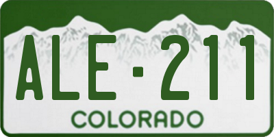 CO license plate ALE211