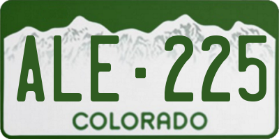 CO license plate ALE225
