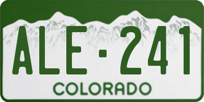 CO license plate ALE241