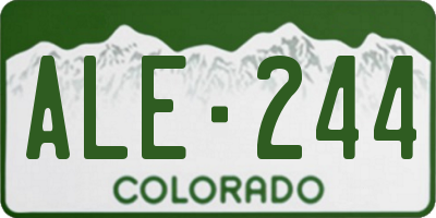 CO license plate ALE244