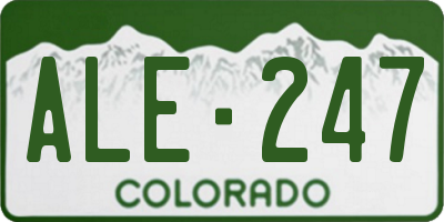 CO license plate ALE247