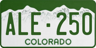 CO license plate ALE250
