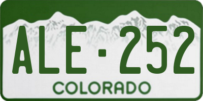 CO license plate ALE252