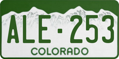 CO license plate ALE253