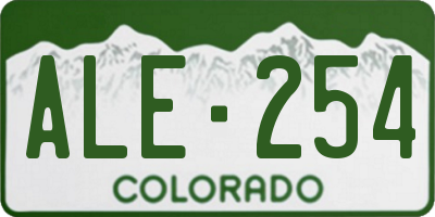 CO license plate ALE254