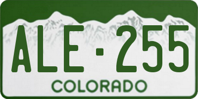 CO license plate ALE255