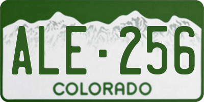 CO license plate ALE256