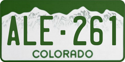 CO license plate ALE261