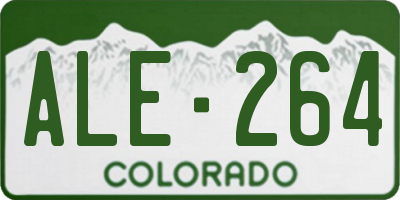 CO license plate ALE264