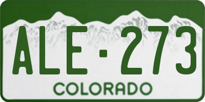 CO license plate ALE273
