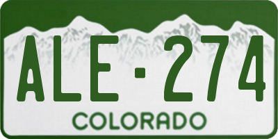 CO license plate ALE274