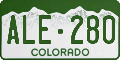 CO license plate ALE280