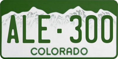 CO license plate ALE300