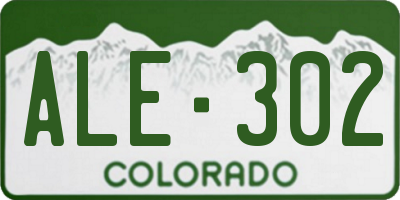 CO license plate ALE302