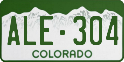 CO license plate ALE304