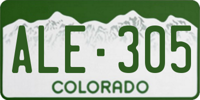 CO license plate ALE305