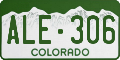 CO license plate ALE306