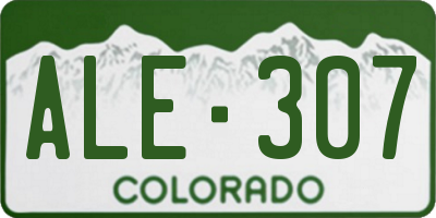 CO license plate ALE307