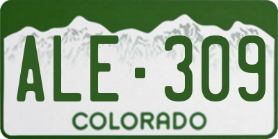 CO license plate ALE309