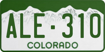 CO license plate ALE310