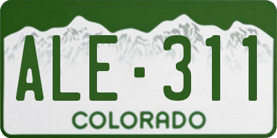 CO license plate ALE311